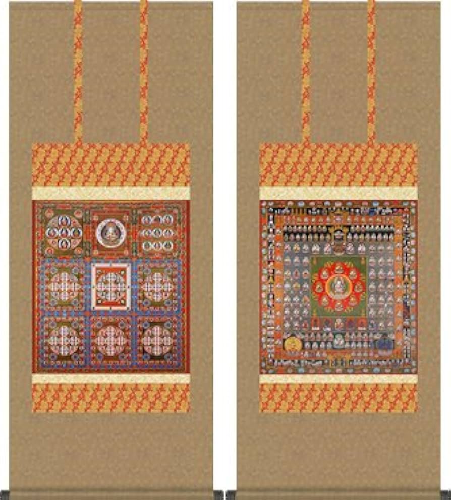 Amazon｜掛け軸-曼荼羅／金剛界-胎蔵界（双幅・尺五・仏画